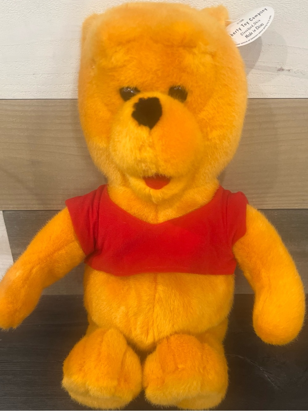 VTG Winnie The Pooh Bear Walt Disney 14” Plush Stuffed Animal Liberty Toys 1998